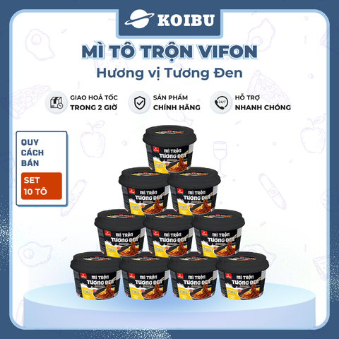 VIFON - Mì tô trộn Vifon hương vị tương đen, Mì trộn Vifon tương đen, Vifon tô mì tương đen trộn - 105g/tô - 00530