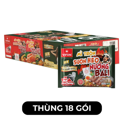 [GÓI LẺ] - VIFON - Mì trộn Vifon xuất khẩu Sườn nướng Bali, Mì trộn Sườn nướng Baly Vifon xuất khẩu cao cấp - 180g/gói - 00462