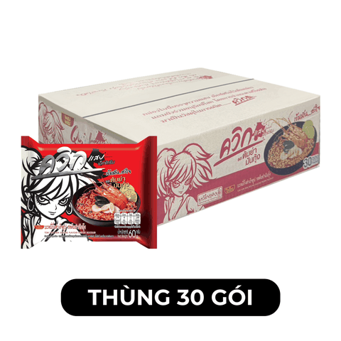 WaiWai - Mì Wai Wai hương vị Ớt Thập Cẩm Chua - Mì Ớt Thập Cẩm Chua gói, Mì gói Thái Lan Ớt Chua - 60g/gói - 00272