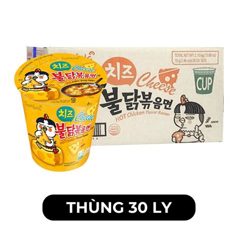 SAMYANG - Mì ly khô gà cay Samyang hương vị Gà Cay Phô mai, Mì ly gà cay phô mai Samyang Hàn Quốc - 80g/ly - 00411