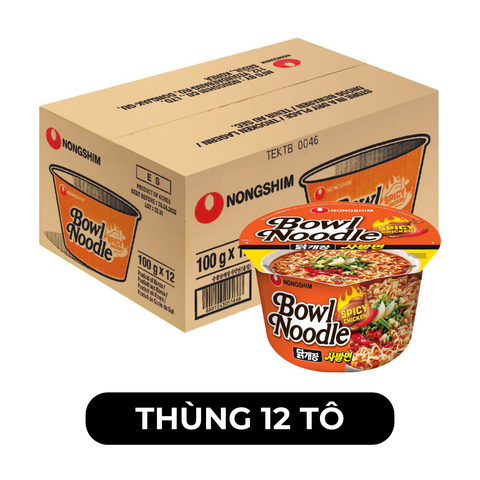 NONGSHIM - Mì tô Nongshim Gà cay, Mì tô gà cay Nongshim, Mì Nongshim tô gà cay, Mì Gà cay Nongshim tô - 100g/tô - 00425