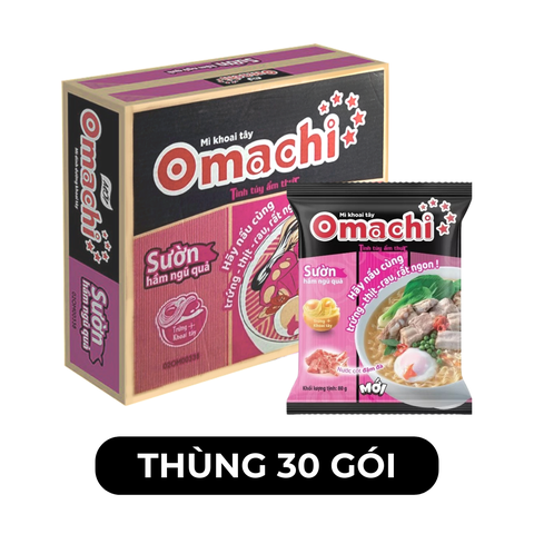 MASAN - Mì khoai tây Omachi hương vị Sườn Hầm Ngũ Quả, Mì Omachi sườn hầm ngũ quả, Mì Omachi gói - 80g/gói - 00115