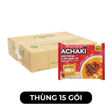 CÂY THỊ - Cháo Achaki hương vị Thịt bò cà rốt khoai tây, Cháo Cây Thị thịt bò cà rốt khoai tây - 72g/gói - 00635