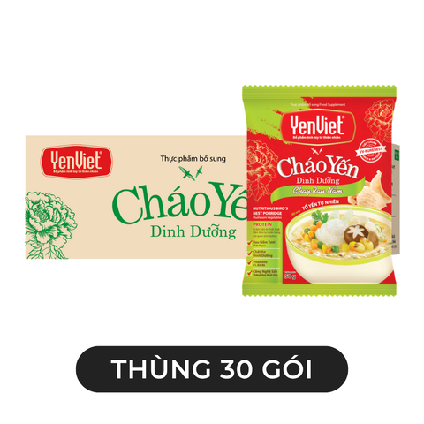 YENVIET - Cháo yến dinh dưỡng YenViet hương vị Chay rau nấm, Cháo Yến Việt ăn liền chay rau nấm - 50g/gói - 00601