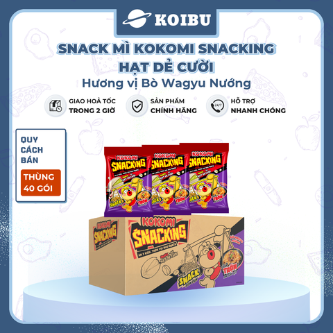 MASAN - Snack mì Kokomi Snacking hương vị Bò Wagyu nướng, Kokomi Snacking Bò Wagyu nướng ăn liềng - 70g/gói - 00896