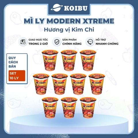 ACECOOK - Mì ly Modern Xtreme hương vị Kim chi, Mì Kim chi Modern Xtreme ly, Mì Modern Extreme ly ăn liền - 65g/ly - 00013