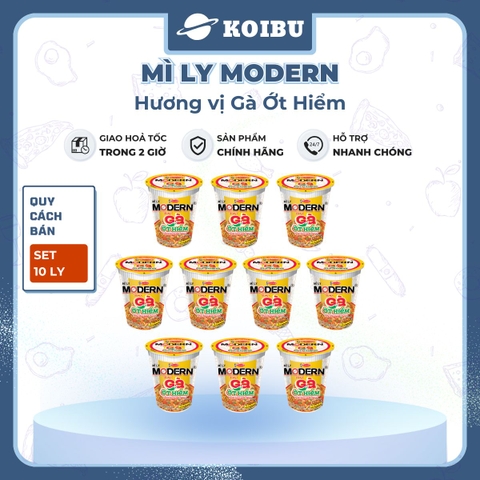 ACECOOK - Mì ly Modern hương vị Gà ớt hiểm, Mì ly gà ớt hiểm Modern ăn liền, Mì Modern ly ăn liền - 65g/ly - 00010