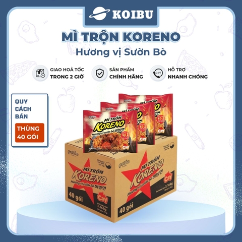 PALDO - Mì trộn Koreno hương vị Sườn bò, Koreno Mì trộn sườn bò Koreno, Mì Koreno Hàn Quốc ăn liền - 74g/gói - 00160