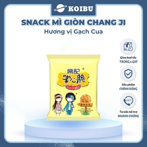 MENGZHOU - Snack mì giòn Chang Ji hương vị Gạch cua, Snack mì gạch cua Chang Ji, Mì Trung Quốc gói - 26g/gói - 00500