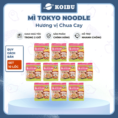TOKYO NOODLE - Mì Tokyo Noodle hương vị Chua cay, Mì ăn liền cho bé Tokyo Noodle, Mì ăn dặm cho bé - 120g/lốc - 00800
