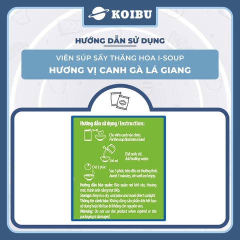 NFC - Canh ăn liền sấy thăng hoa I-Soup hương vị Canh gà lá giang, Viên canh gà lá giang ăn liền ISoup - 72g/lốc - 00726