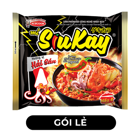 ACECOOK - Mì Siukay hương vị hải sản - 128g/gói - 00038