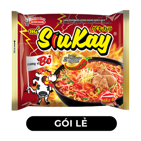 ACECOOK - Mì Siukay hương vị bò - 127g/gói - 00040