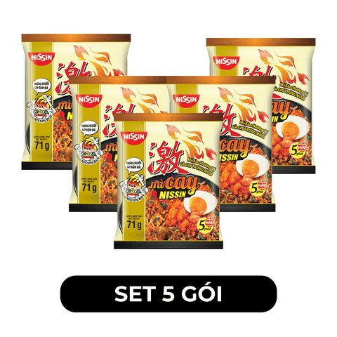 NISSIN - Mì xào cay Nissin Gà cay trứng muối, Mì xào cay Gà cay trứng muối, Mì xào ăn liền Nissin - 71g/gói - 00370