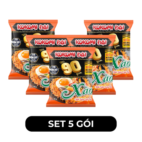 MASAN - Mì xào Kokomi 90 hương vị Hải sản cay tê, Mì Kokomi 90 Hải sản cay tê, Mì Kokomi Đại 90 - 95g/gói - 00238