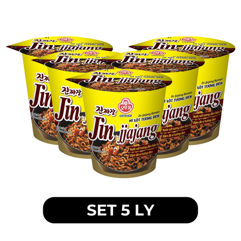 OTTOGI - Mì ly trộn Jin hương vị Xốt tương đen, Mì trộn tương đen Otogi ly, Mì tương đen ly Jin - 70g/ly - 00191