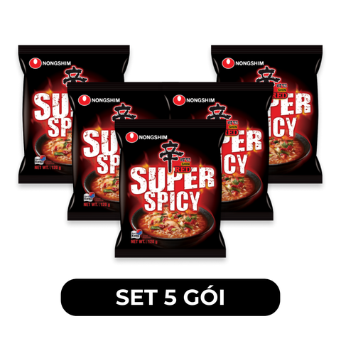 NONGSHIM - Mì Shin Ramyun hương vị Siêu cay, Mì Shin Ramyun siêu cay, Mì Shin Red Hàn Quốc ăn liền - 120g/gói - 00442