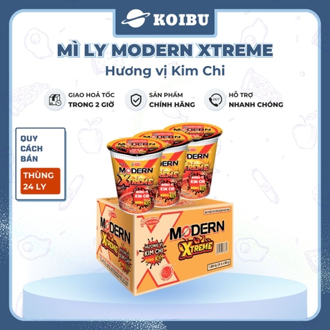 ACECOOK - Mì ly Modern Xtreme hương vị Kim chi, Mì Kim chi Modern Xtreme ly, Mì Modern Extreme ly ăn liền - 65g/ly - 00013