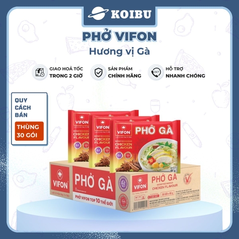 VIFON - Phở Vifon hương vị Gà, Vifon phở gà Vifon Phở ăn liền Vifon Phở thịt gà Vifon, Phở gói ăn liền - 65g/gói - 00170