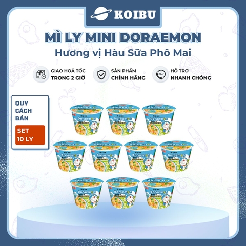 ACECOOK - Mì ly mini Doraemon hương vị Hàu sữa phô mai, Mì ly Hàu sữa phô mai Doraemon Mini, Mì Doraemon ly - 48g/ly - 00023