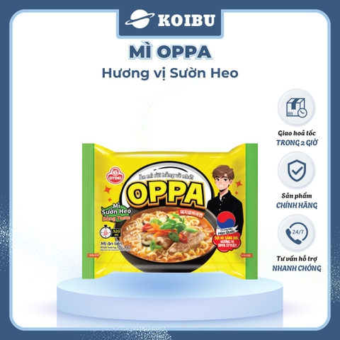 OTOKI - Mì Oppa hương vị Sườn heo, Oppa Mì sườn heo Oppa, Mì sườn heo Hàn Quốc, Mì Oppa Hàn Quốc - 65g/gói - 00073