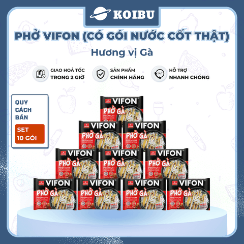 VIFON - Phở Vifon có gói xốt thịt hương vị Gà, Phở gà Vifon có gói nước cốt thịt, Phở ăn liền Vifon - 75g/gói - 00778