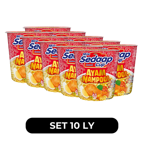SEDAAP - Mì nước Sedaap ly vị gà không cay (ly đỏ), Mì ly nước Sedaap vị gà không cay, Mì ăn liền Indonesia, Mì ly Indonesia, Mì Indo - 75g/ly - 00487