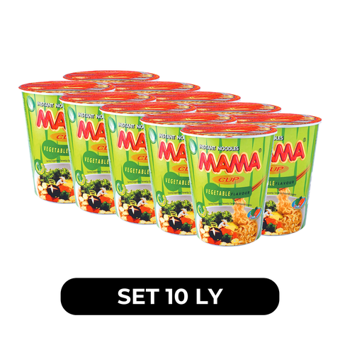 MAMA - Mì Mama ly hương vị Chay Rau Củ - Mì ly chay ăn liền Mama, Mì ly Thái Lan chay rau củ - 60g/ly - 00266