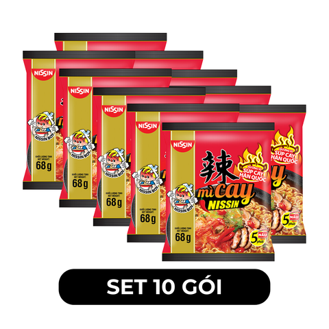 NISSIN - Mì cay Nissin Súp cay Hàn Quốc, Mì Súp cay Hàn Quốc Nissin, Mì Nissin Súp cay Hàn Quốc - 68g/gói - 00367