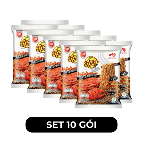 AJINOMOTO - Mì xào khô Yum Yum Cua sốt tiêu đen, Mì xào Cua xốt tiêu đen YumYum, Mì Ei Ei, Mì Thái Lan - 75g/gói - 00560