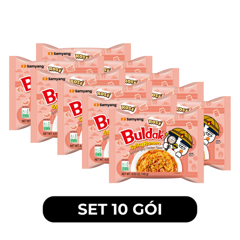 SAMYANG - Mì khô gà cay Samyang hương vị Gà cay hoa hồng, Mì gà cay Rose Hàn Quốc, Mì Hàn Quốc - 140g/gói - 00417