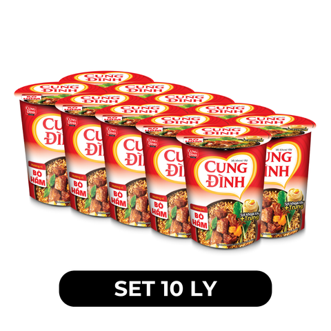 AFOTECH - Mì ly Cung Đình Bò hầm, Mì ly Bò hầm Cung Đình, Mì Bò hầm Cung Đình, Mì Cung Đình ly Bò hầm - 65g/ly - 00309