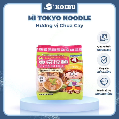 TOKYO NOODLE - Mì Tokyo Noodle hương vị Chua cay, Mì ăn liền cho bé Tokyo Noodle, Mì ăn dặm cho bé - 120g/lốc - 00800