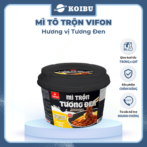 VIFON - Mì tô trộn Vifon hương vị tương đen, Mì trộn Vifon tương đen, Vifon tô mì tương đen trộn - 105g/tô - 00530