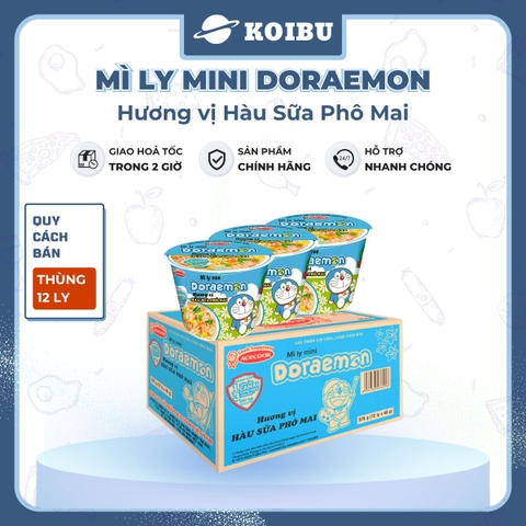 ACECOOK - Mì ly mini Doraemon hương vị Hàu sữa phô mai, Mì ly Hàu sữa phô mai Doraemon Mini, Mì Doraemon ly - 48g/ly - 00023