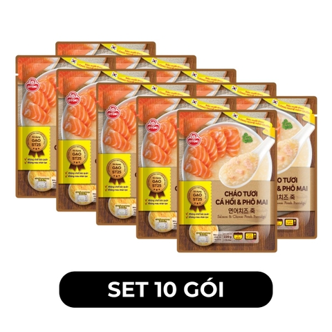 OTOKI - Cháo tươi Otoki hương vị Cá hồi & phô mai, Cháo tươi Ottogi Hàn Quốc, Cháo Otoki ăn liền - 220g/gói - 00189