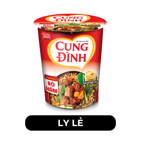 AFOTECH - Mì ly Cung Đình Bò hầm, Mì ly Bò hầm Cung Đình, Mì Bò hầm Cung Đình, Mì Cung Đình ly Bò hầm - 65g/ly - 00309