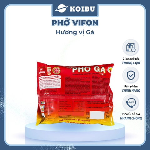 VIFON - Phở Vifon hương vị Gà, Vifon phở gà Vifon Phở ăn liền Vifon Phở thịt gà Vifon, Phở gói ăn liền - 65g/gói - 00170