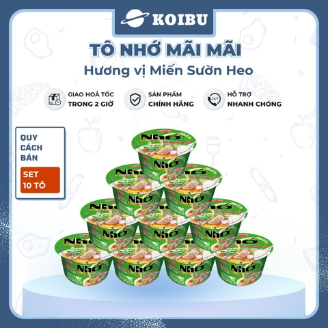 ACECOOK - Miến tô Nhớ Mãi Mãi hương vị Sườn heo, Tô Nhớ Mãi Mãi miến sườn heo, Miến Nhớ ăn liền - 64g /tô - 00026