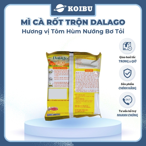 ACECOOK - Mì cà rốt trộn Dalago hương vị Tôm hùm nướng bơ tỏi, Mì Dalago trộn tôm hùm nướng bơ tỏi - 84g/gói - 00015