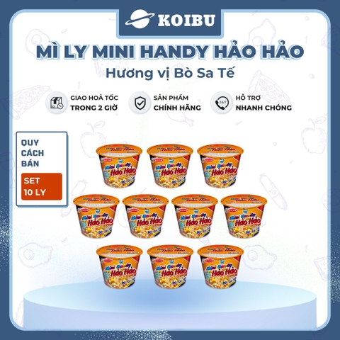ACECOOK - Mì ly Mini Handy Hảo Hảo hương vị Bò sa tế, Mì ly bò sa tế Hảo Hảo Mini Handy, Mì Hảo Hảo - 53g/ly - 00020