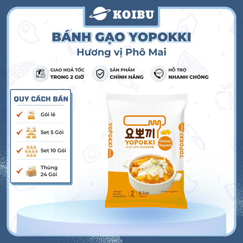 YOUNG POONG- Tokbokki Hàn Quốc Yopokki hương vị Phô mai, Bánh gạo Tokbokki  Yopokki Hàn Quốc 240g/gói - 00875