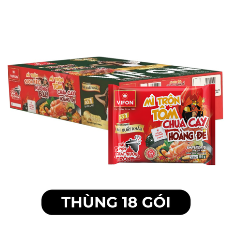 VIFON - Mì trộn Vifon xuất khẩu Tôm chua cay hoàng đế, Mì trộn Tôm chua cay hoàng đế Vifon xuất khẩu - 180g/gói - 00461
