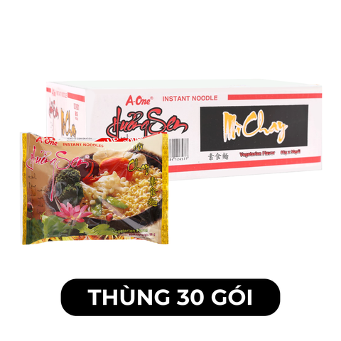 A ONE - Mì A-One gói hương vị Chay hương sen, Mì Chay hương sen A-One, Mì ăn liền A-One, Mì gói Aone - 85g/gói - 00078