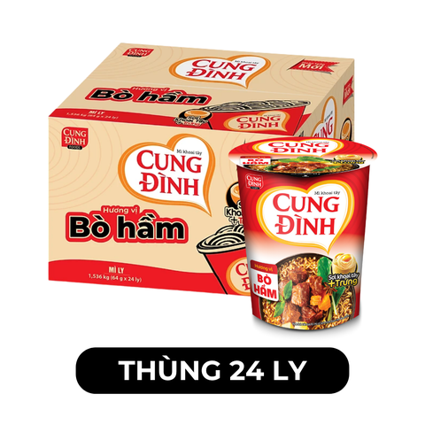 AFOTECH - Mì ly Cung Đình Bò hầm, Mì ly Bò hầm Cung Đình, Mì Bò hầm Cung Đình, Mì Cung Đình ly Bò hầm - 65g/ly - 00309