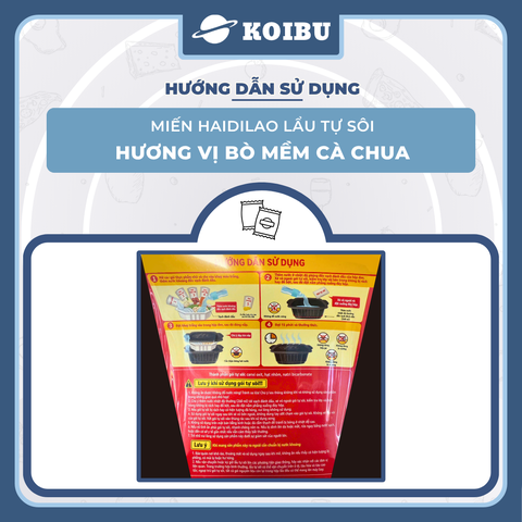 YIHAI - Lẩu tự sôi Haidilao hương vị Bò mềm cà chua, Lẩu tự sôi Hadilao bò mềm cà chua ăn liền - 365g/hộp - 00787