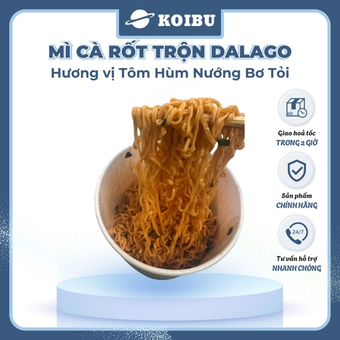 ACECOOK - Mì cà rốt trộn Dalago hương vị Tôm hùm nướng bơ tỏi, Mì Dalago trộn tôm hùm nướng bơ tỏi - 84g/gói - 00015