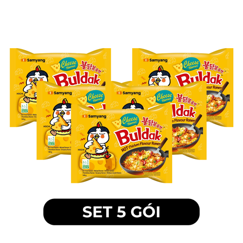 SAMYANG - Mì khô gà cay Samyang hương vị Gà cay Phô mai, Mì gà cay phô mai Samyang, Mì Hàn Quốc - 140g/gói - 00420