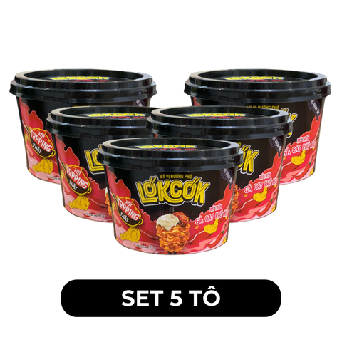 WORLD SPICE - Mì tô trộn LókCók hương vị Gà cay phô mai, Mì tô trộn gà cay phô mai LokCok, Mì LokCok - 91g/tô - 00757