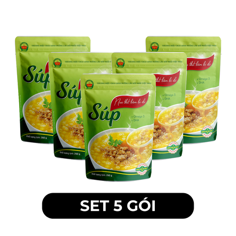 CÂY THỊ - Súp Cây Thị hương vị Nui thịt bằm bí đỏ, Súp thịt bằm bí đỏ Cây Thị súp dinh dưỡng ăn liền - 260g/gói -  00793
